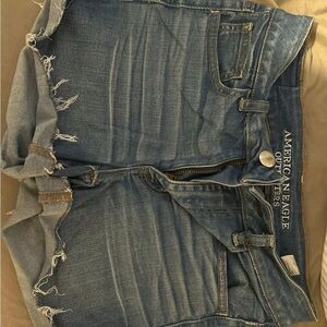 American Eagle Outfitters Blue Jeans with Distressed Details